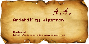 Andaházy Algernon névjegykártya